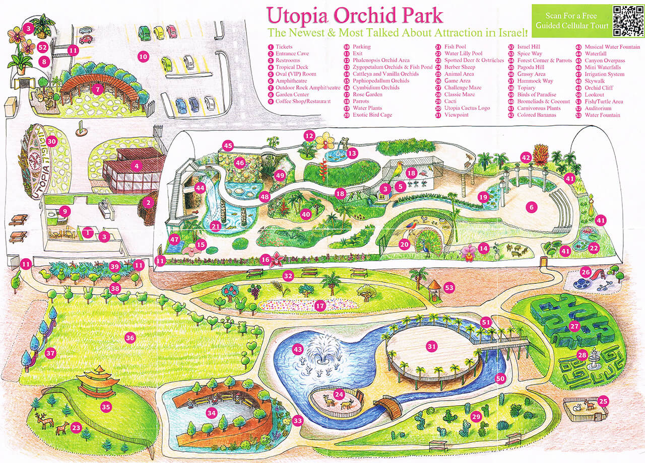 Карта парка Утопия, Израиль